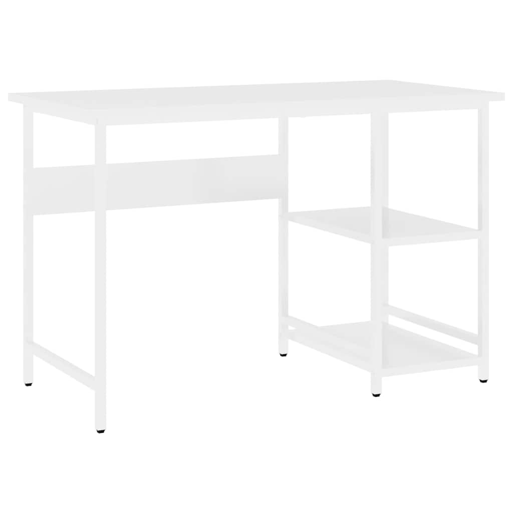 Vidaxl computerbureau 105x50x72 cm mdf en metaal wit