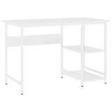 Vidaxl computerbureau 105x50x72 cm mdf en metaal wit