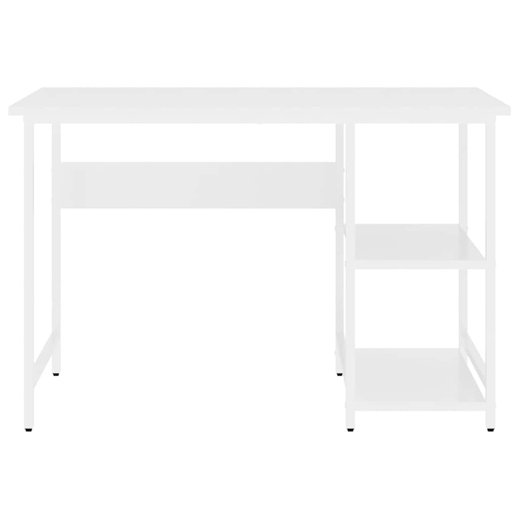 Vidaxl computerbureau 105x50x72 cm mdf en metaal wit