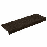 VidaXL Stufenmatten selbstklebend 15 Stück 65x21x4 cm dunkelbraun rechteckiger Rand