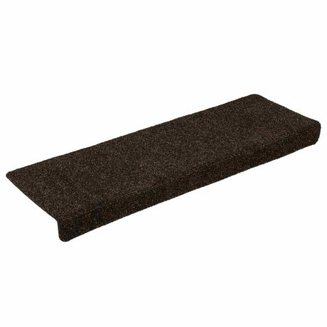 VidaXL Stufenmatten selbstklebend 15 Stück 65x21x4 cm dunkelbraun rechteckiger Rand