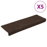 Vidaxl Treppenmatten Selbstadhäsiv 15 Teile 65x21x4 cm braune rechteckige Kante