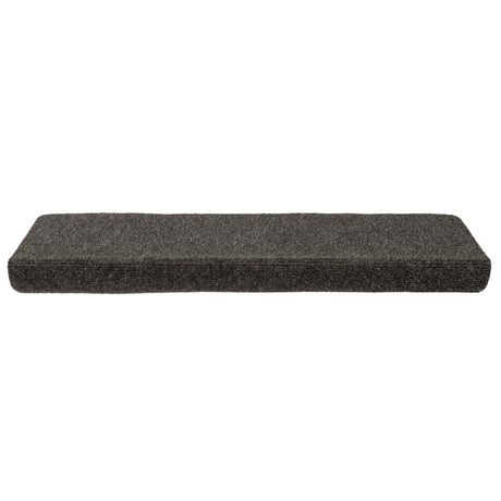 Vidaxl -Treppenmatten Selbstadhäsiv 15 Teile 65x21x4 cm Anthrazit -Rechteckkante