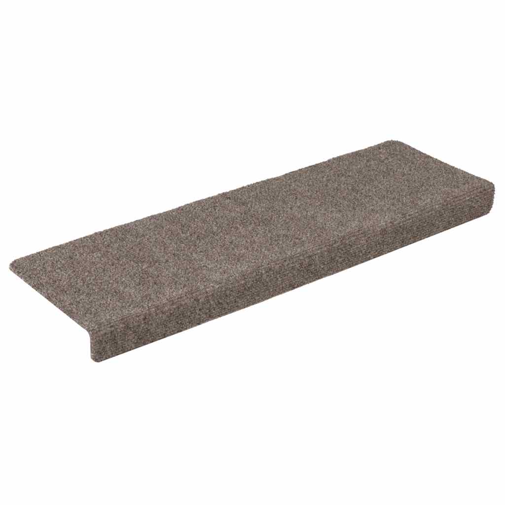 Vidaxl Treppenmatten Selbstadhäsiv 15 Teile 65x21x4 cm beige rechteckige Kante