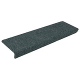 Vidaxl Treppenmatten Selbstadhäsiv 15 Teile 65x21x4 cm grüne rechteckige Kante