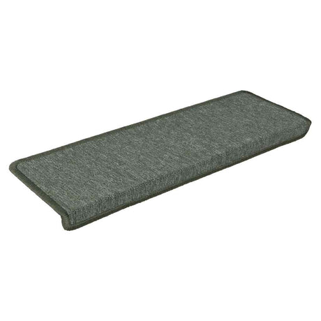 Vidaxl -Treppenmatten 15 ST 65x21x4 cm dunkelgrüne rechteckige Kante