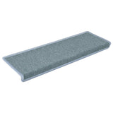 VIDAXL -Treppenmatten 15 ST 65x21x4 cm seeblaue rechteckige Kante