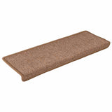 Vidaxl -Treppenmatten 15 ST 65x21x4 cm braune rechteckige Kante