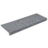Vidaxl -Treppenmatten 15 ST 65x21x4 cm Weiß und Grau
