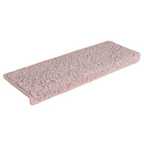 Vidaxl -Treppenmatten 15 ST 65x21x4 cm weiß und rosa