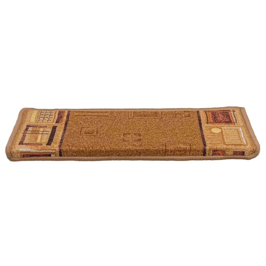 Vidaxl Treppenmatten Selbstadhäsiv 15 ST 65x21x4 cm Beige