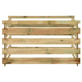 VIDAXL Gartenkompost -Mülleimer Gelat 120x120x70 cm imprägniertes Kiefernholz
