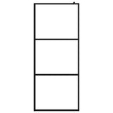 Vidaxl begehete Duschwand transparent 90x195 cm ESG Glas schwarz