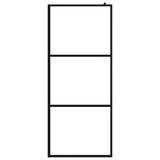Vidaxl begehete Duschwand transparent 100x195 cm ESG Glas schwarz
