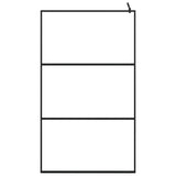 Vidaxl begehete Duschwand transparent 115x195 cm ESG Glas schwarz