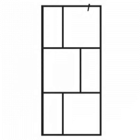 Vidaxl Walk -in Duschwand 90x195 cm gehärtetes Glas schwarz