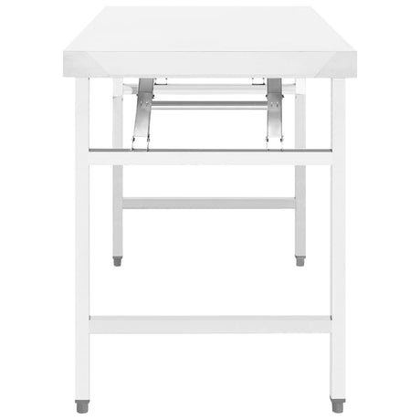 VIDAXL KÜCHTLICHKEIT TABEL COLLAPLIBLE 120 x 60 x 80 cm Edelstahl