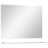 Vidaxl -Wandspiegel mit Regal 80x60 cm gehärtetes Glas