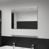 Vidaxl -Wandspiegel mit Regal 80x60 cm gehärtetes Glas