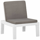 Vidaxl loungestoelen 2 st met kussens kunststof wit