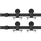 Vidaxl -Hardware -Sets für Schiebetüren 2 ST 200 cm Stahl schwarz