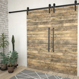 Vidaxl -Hardware -Sets für Schiebetüren 2 ST 183 cm Stahl schwarz