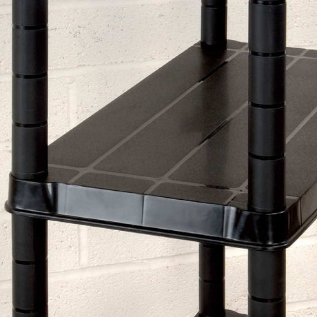 Vidaxx Lagerregal 4-lagig 122x30,5x130 cm Kunststoff schwarz