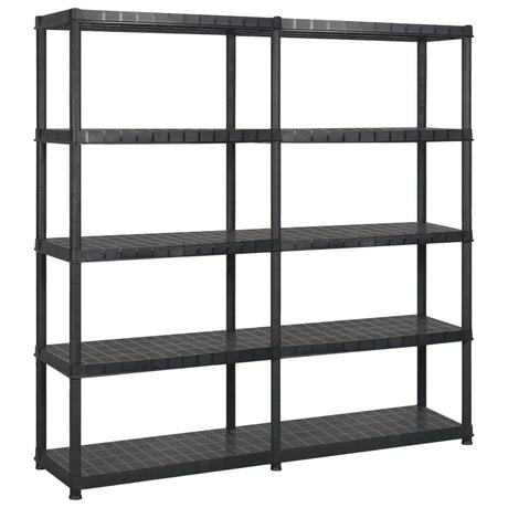 Vidaxx Lagerregal 5-lagig 170x40x185 cm Kunststoff schwarz