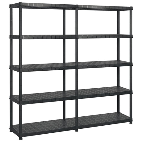 Vidaxx Lagerregal 5-lagig 183x45,7x185 cm Kunststoff schwarz
