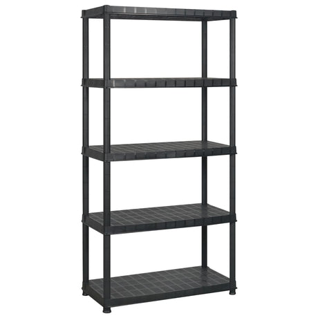 Vidaxx Lagerregal 5-lagig 183x45,7x185 cm Kunststoff schwarz