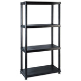 VIDAXL-LAGER RAKE 4-LAYER 183X30.5X130 CM CLASTIK SCHWARZ