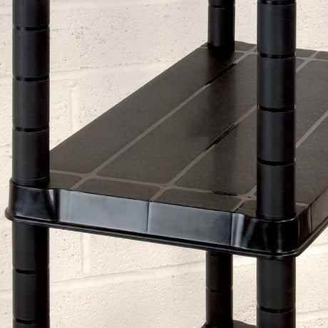 Vidaxx Lagerregal 4-lagig 183x30,5x130 cm Kunststoff schwarz