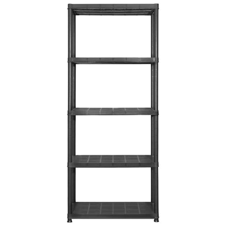Vidaxx Lagerregal 5-lagig 213x38x170 cm Kunststoff schwarz