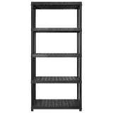 Vidaxx Lagerregal 5-lagig 255x40x185 cm Kunststoff schwarz