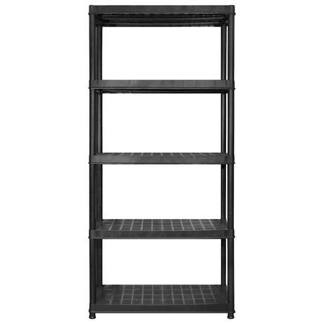 Vidaxx Lagerregal 5-lagig 255x40x185 cm Kunststoff schwarz