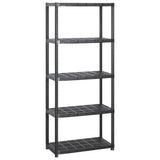 VIDAXL-LAGE RARK 5-Layer 284x38x170 cm Plastik schwarz