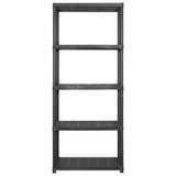 VIDAXL-LAGE RARK 5-Layer 284x38x170 cm Plastik schwarz