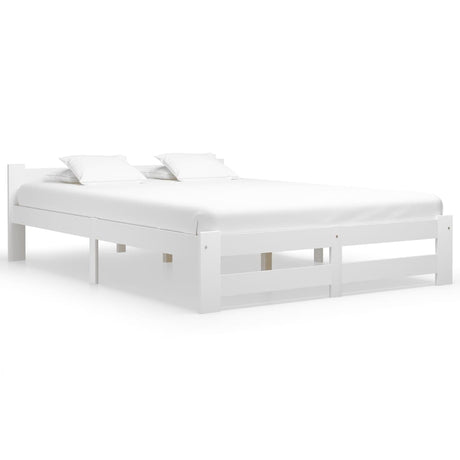 Vidaxl bedframe massief grenenhout wit 140x200 cm