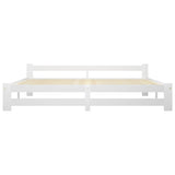 Vidaxl bedframe massief grenenhout wit 200x200 cm