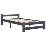 Vidaxl bedframe massief grenenhout donkergrijs 100x200 cm