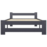 Vidaxl bedframe massief grenenhout donkergrijs 100x200 cm