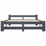 Vidaxl bedframe massief grenenhout donkergrijs 160x200 cm