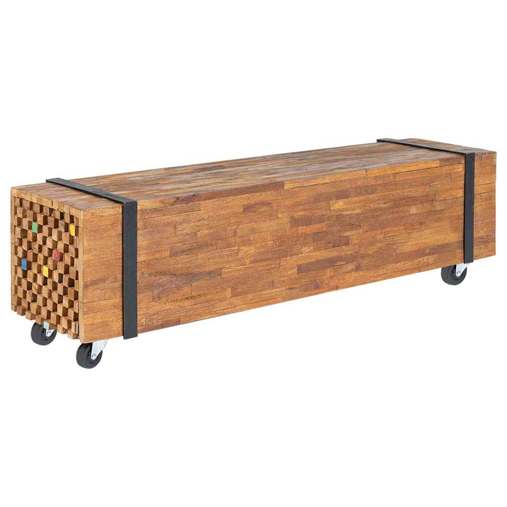 Vidaxl tv-meubel 110x30x32,5 cm massief teakhout