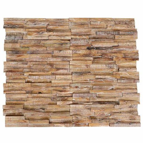 Vidaxl -Wandplatten 10 ST 3D 1,01 m² Festes Teak