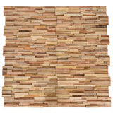 Vidaxxl Wandpaneele 10 Stk. 3D 1,08 m² massives Teakholz