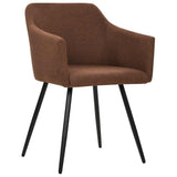Vidaxl eetkamerstoelen 4 st stof bruin