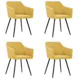 Vidaxl eetkamerstoelen 4 st stof geel