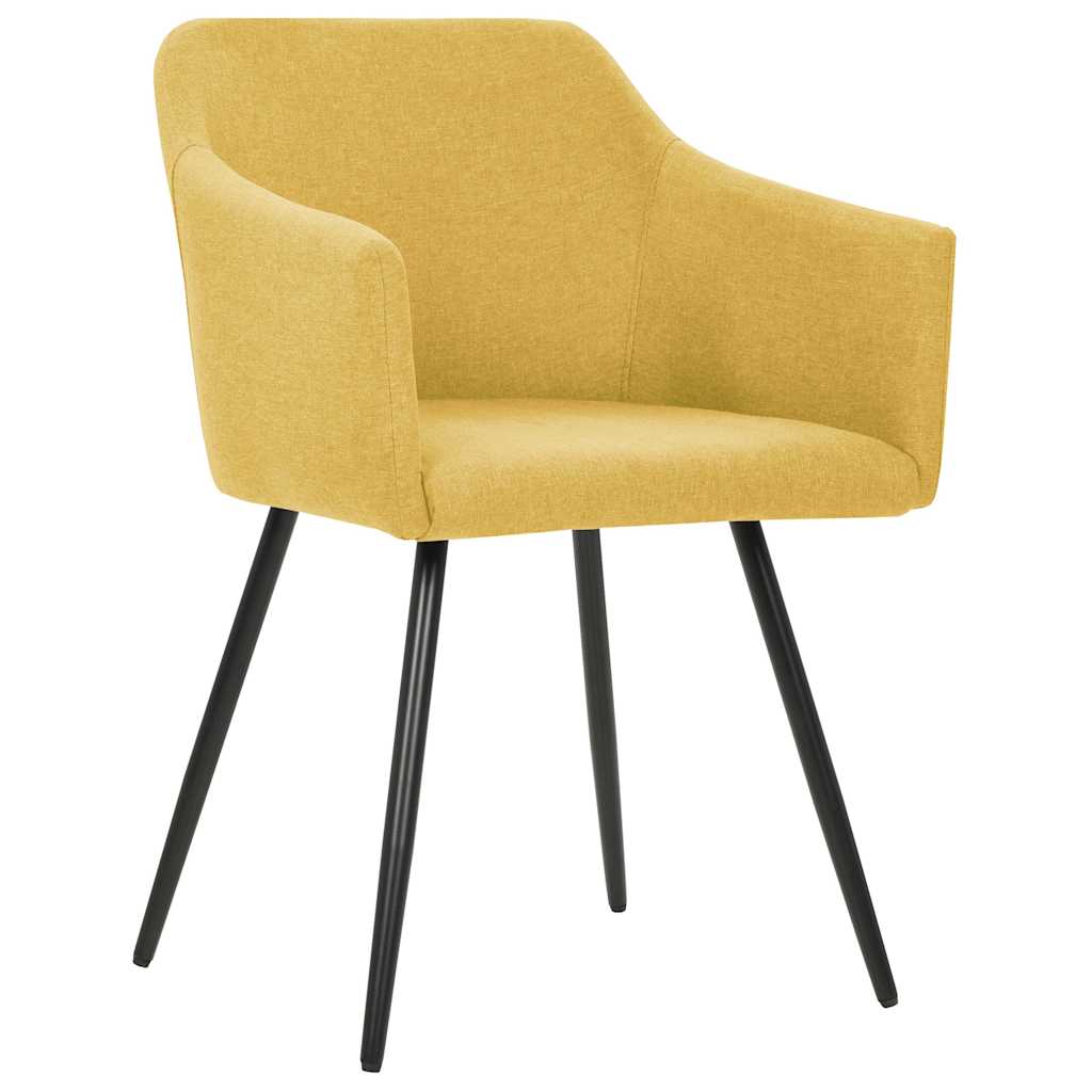 Vidaxl eetkamerstoelen 4 st stof geel