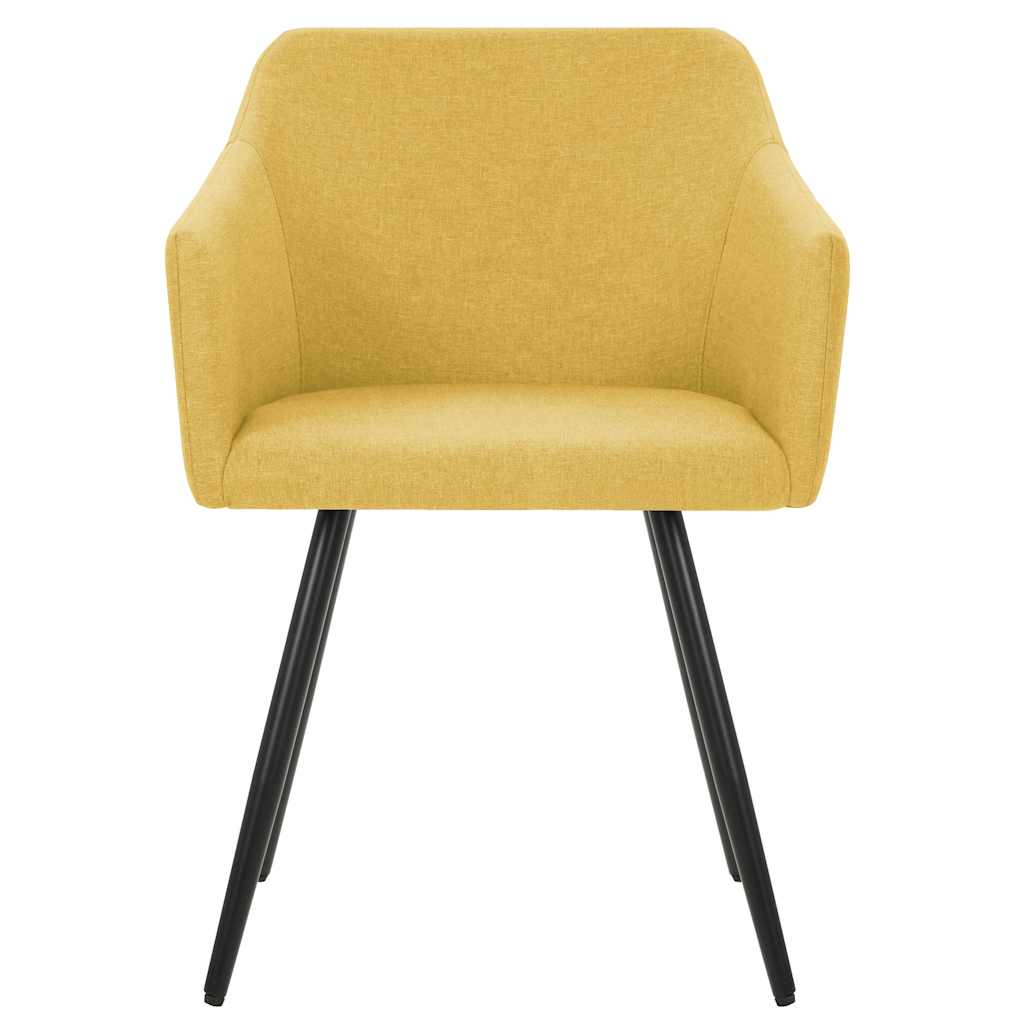 Vidaxl eetkamerstoelen 4 st stof geel