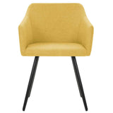 Vidaxl eetkamerstoelen 4 st stof geel